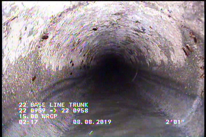 Deposits Attached Grease, 5 %of cross sectional area, from 04 to 08 o'clock, , within 8 inches of joint: YES, Start