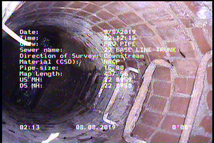 Upstream Manhole, Survey Begins - 22 0959