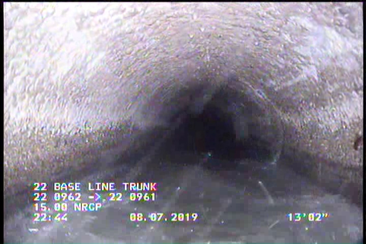 Deposits Attached Grease, 5 %of cross sectional area, from 04 to 08 o'clock, , within 8 inches of joint: YES, Start
