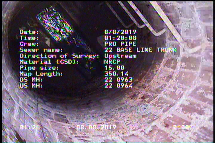 Downstream Manhole, Survey Begins - 22 0963