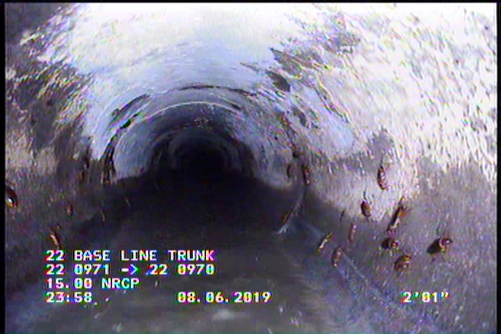 Deposits Attached Grease, 5 %of cross sectional area, from 05 to 07 o'clock, , within 8 inches of joint: YES, Start