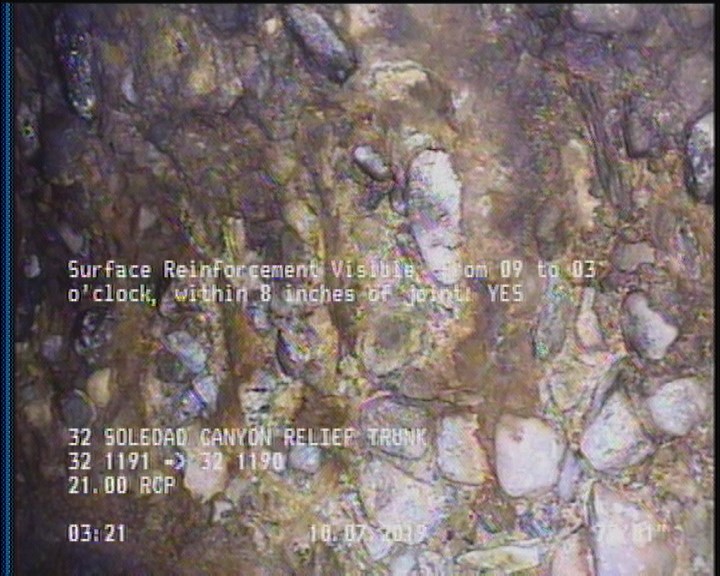 Surface Reinforcement Visible, from 09 to 03 o'clock, within 8 inches of joint: YES, Start