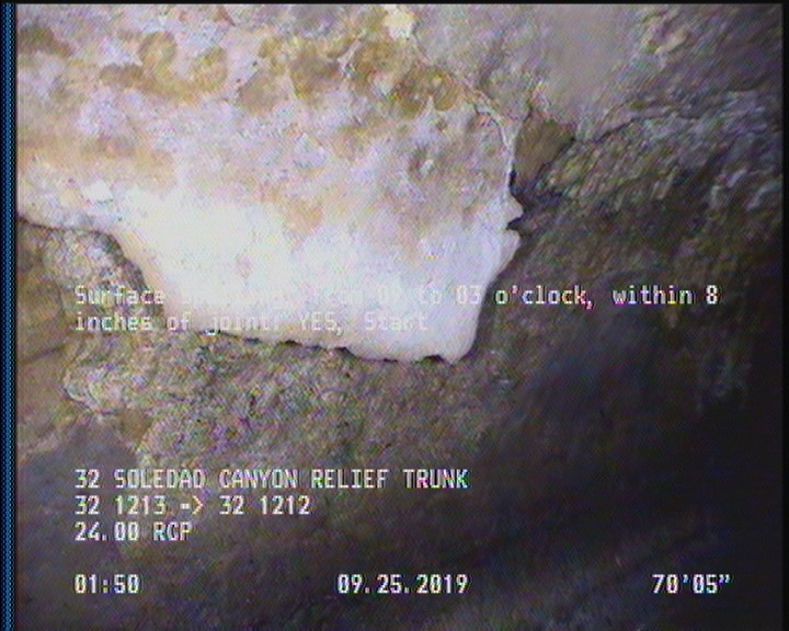 Surface Spalling, from 09 to 03 o'clock, within 8 inches of joint: YES, Start