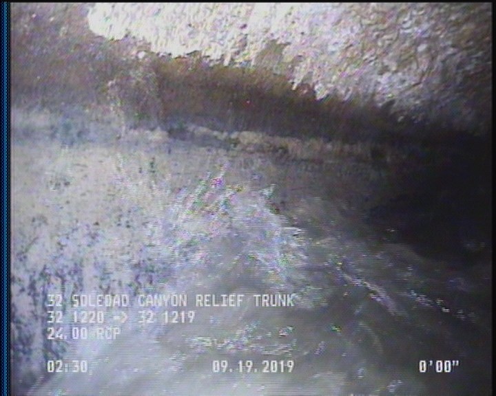 Deposits Attached Grease, 5 %of cross sectional area, from 03 to 09 o'clock, , within 8 inches of joint: YES, Start
