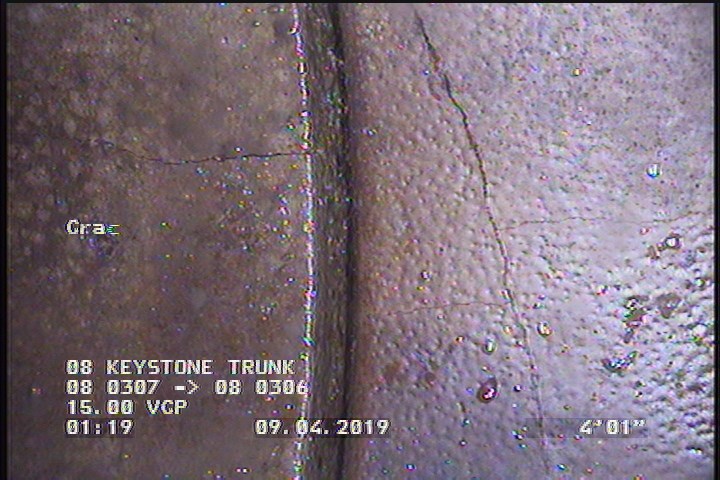 Crack Multiple, from 08 to 04 o'clock, within 8 inches of joint: YES, Start