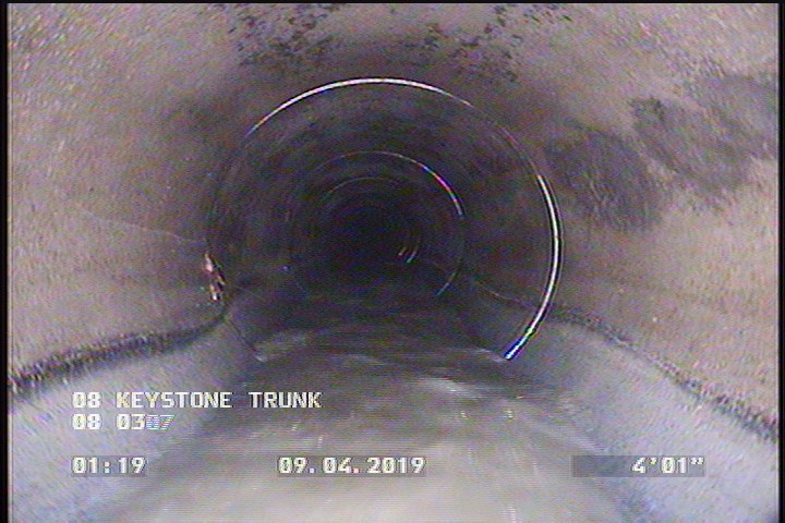 Deposits Attached Grease, 5 %of cross sectional area, from 04 to 08 o'clock, , within 8 inches of joint: YES, Start