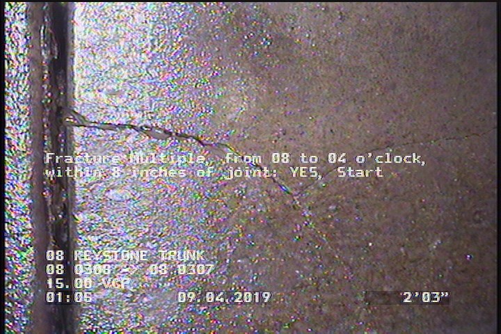 Fracture Multiple, from 08 to 04 o'clock, within 8 inches of joint: YES, Start