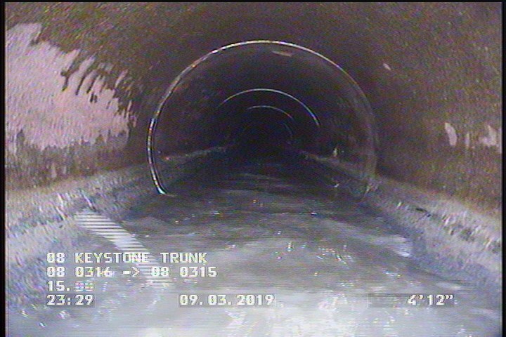Deposits Attached Grease, 5 %of cross sectional area, from 03 to 09 o'clock, , within 8 inches of joint: YES, Start