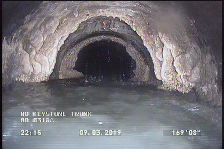 Deposits Attached Grease, 10 %of cross sectional area, from 09 to 03 o'clock, , within 8 inches of joint: YES, Start - FROM CONNECTION