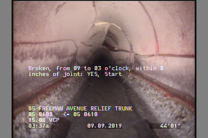 Broken, from 09 to 03 o'clock, within 8 inches of joint: YES, Start