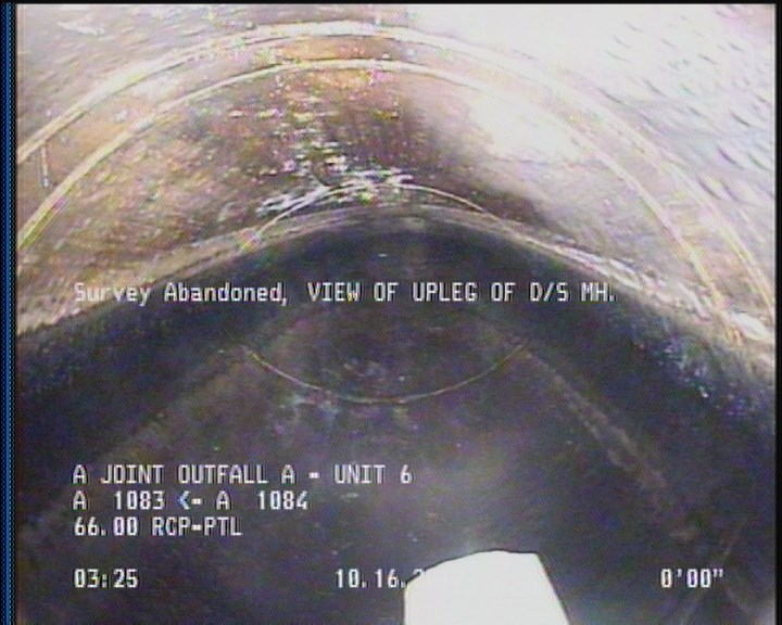 Survey Abandoned - VIEW OF UPLEG OF D/S MH.
