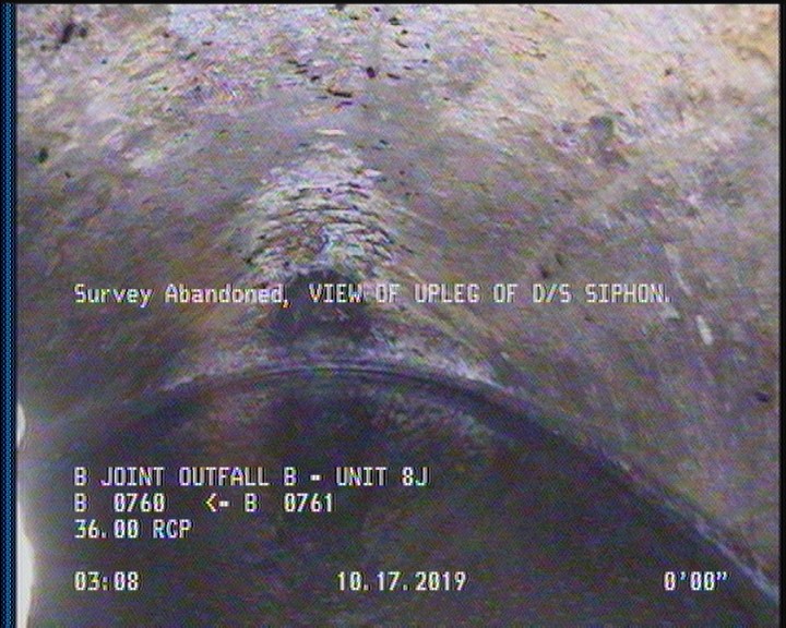 Survey Abandoned - VIEW OF UPLEG OF D/S SIPHON.
