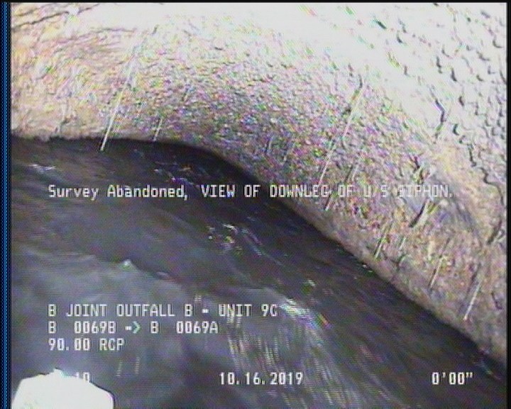 Survey Abandoned - VIEW OF DOWNLEG OF U/S SIPHON.