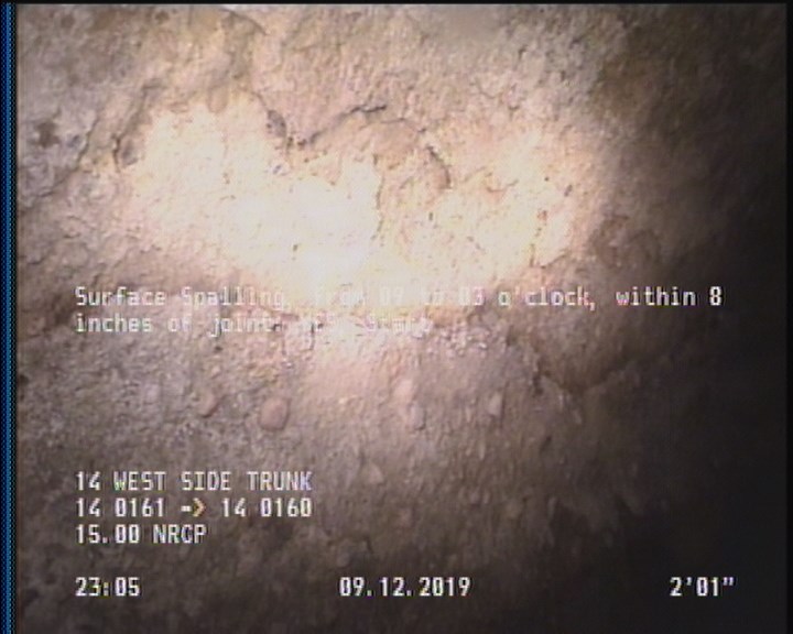 Surface Spalling, from 09 to 03 o'clock, within 8 inches of joint: YES, Start