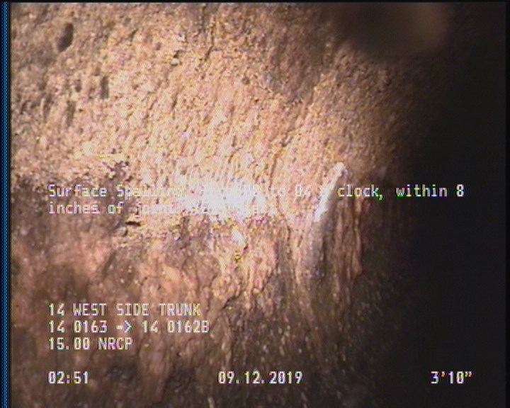 Surface Spalling, from 08 to 04 o'clock, within 8 inches of joint: YES, Start