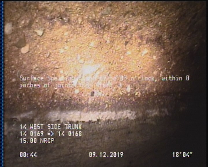 Surface Spalling, from 09 to 03 o'clock, within 8 inches of joint: YES, Start