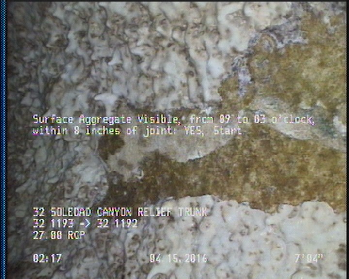 Surface Aggregate Visible, from 09 to 03 o'clock, within 8 inches of joint: YES, Start
