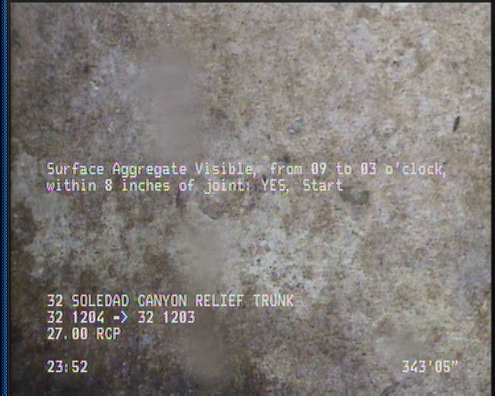 Surface Aggregate Visible, from 09 to 03 o'clock, within 8 inches of joint: YES, Start