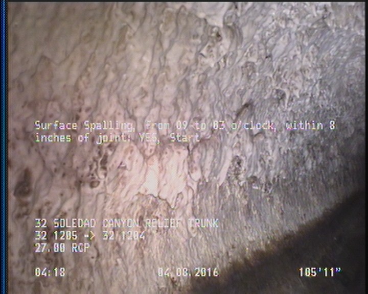 Surface Spalling, from 09 to 03 o'clock, within 8 inches of joint: YES, Start