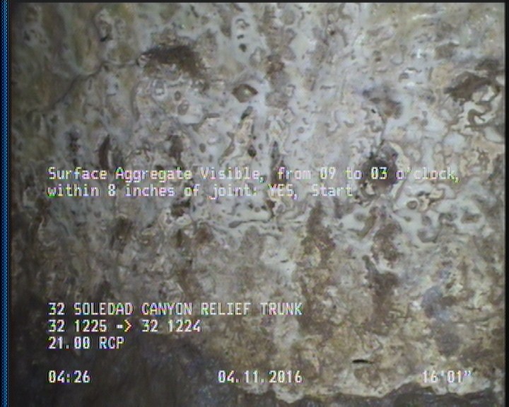 Surface Aggregate Visible, from 09 to 03 o'clock, within 8 inches of joint: YES, Start