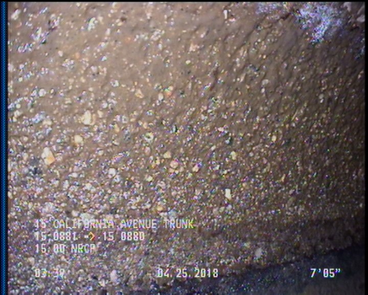 Surface Aggregate Projecting, from 08 to 04 o'clock, within 8 inches of joint: YES, Start
