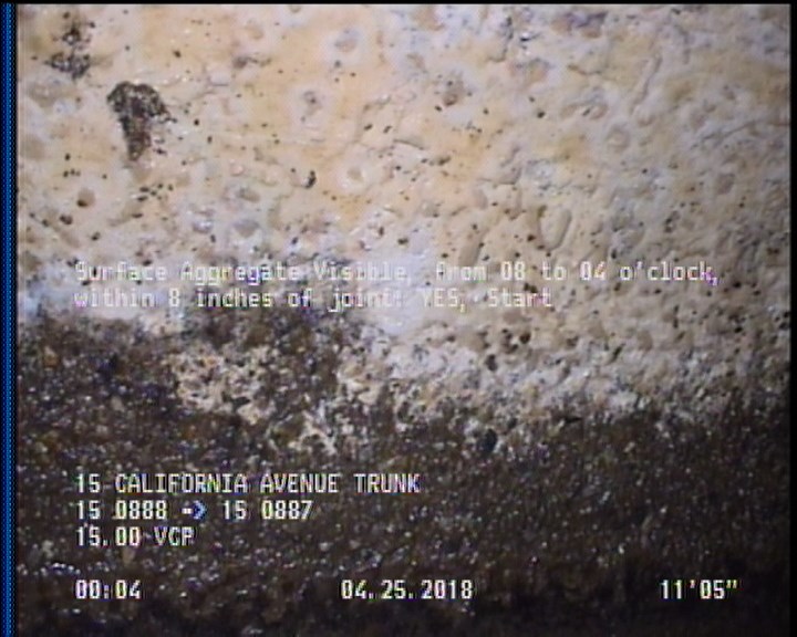 Surface Aggregate Visible, from 08 to 04 o'clock, within 8 inches of joint: YES, Start