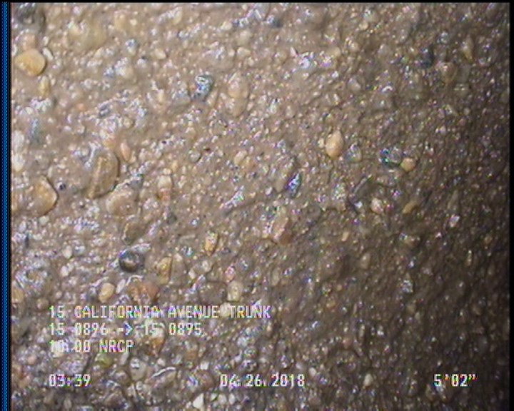 Surface Aggregate Projecting, from 08 to 04 o'clock, within 8 inches of joint: YES, Start