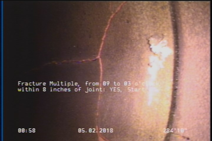 Fracture Multiple, from 09 to 03 o'clock, within 8 inches of joint: YES, Start