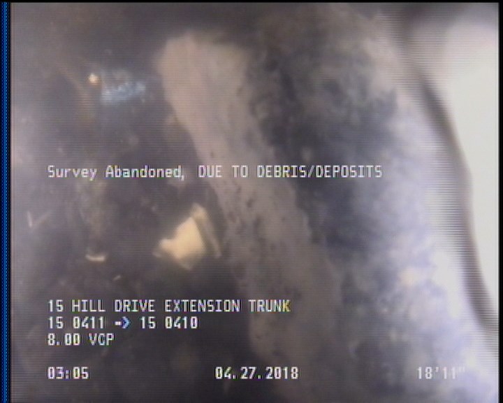 Survey Abandoned - DUE TO DEBRIS/DEPOSITS