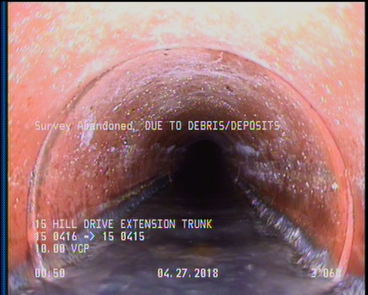 Survey Abandoned - DUE TO DEBRIS/DEPOSITS