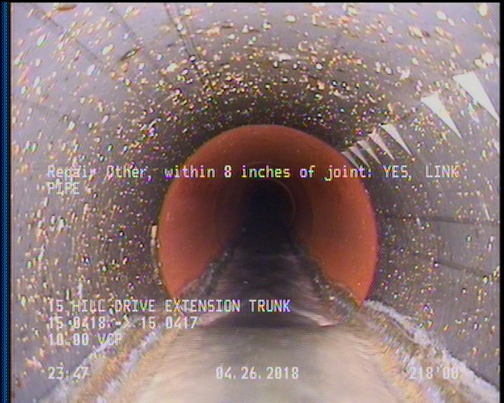 Repair Other, within 8 inches of joint: YES - LINK PIPE