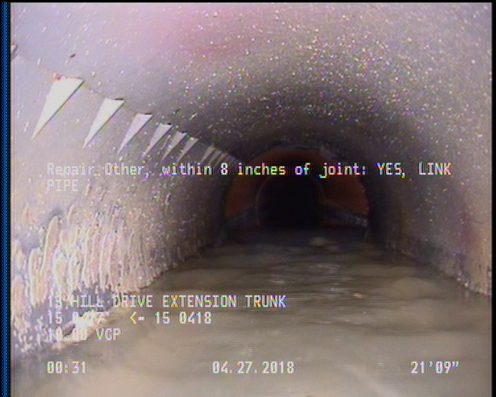 Repair Other, within 8 inches of joint: YES - LINK PIPE
