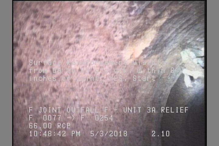 Surface Reinforcement Visible, from 09 to 03 o'clock, within 8 inches of joint: YES, Start