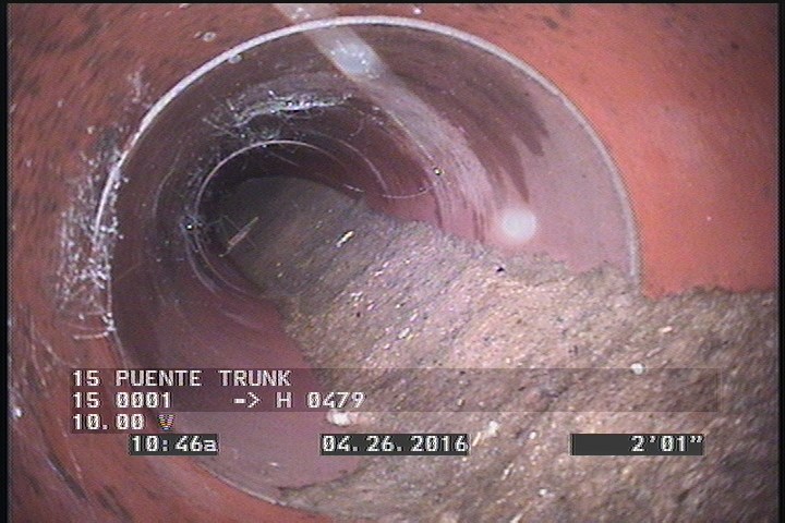Deposits Settled Fine, 15 %of cross sectional area, from 05 to 07 o'clock, , within 8 inches of joint: NO