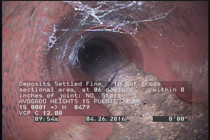 Deposits Settled Fine, 10 %of cross sectional area, at 06 o'clock, , within 8 inches of joint: NO, Start