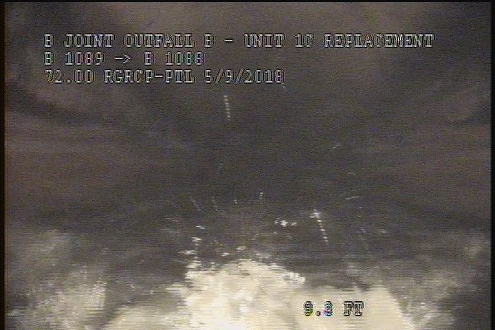 Upstream Manhole, Survey Begins - 9:50 AM