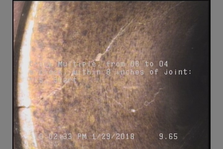 Crack Multiple, from 08 to 04 o'clock, within 8 inches of joint: YES, Start