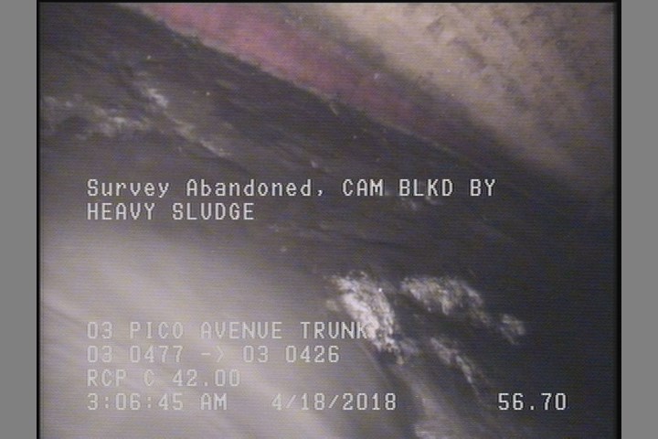 Survey Abandoned - CAM BLKD BY HEAVY SLUDGE