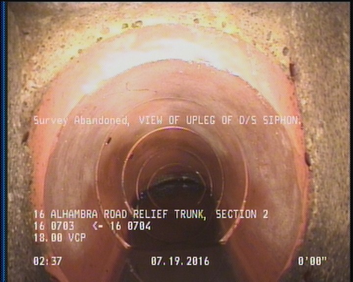 Survey Abandoned - VIEW OF UPLEG OF D/S SIPHON.