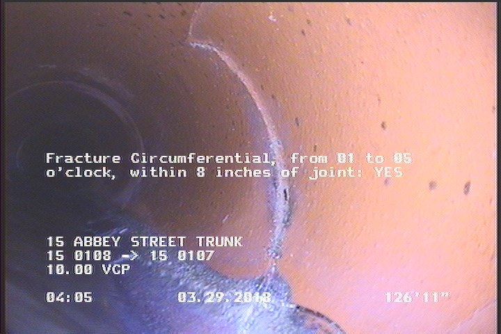 Fracture Circumferential, from 01 to 05 o'clock, within 8 inches of joint: YES