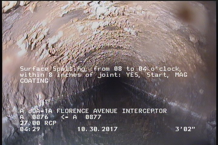 Surface Spalling, from 08 to 04 o'clock, within 8 inches of joint: YES, Start - MAG COATING