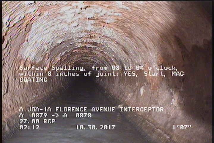 Surface Spalling, from 08 to 04 o'clock, within 8 inches of joint: YES, Start - MAG COATING
