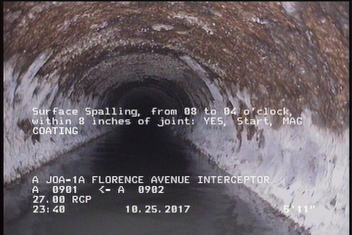 Surface Spalling, from 08 to 04 o'clock, within 8 inches of joint: YES, Start - MAG COATING