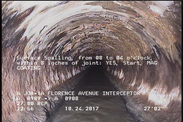 Surface Spalling, from 08 to 04 o'clock, within 8 inches of joint: YES, Start - MAG COATING