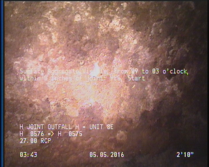 Surface Aggregate Visible, from 09 to 03 o'clock, within 8 inches of joint: YES, Start