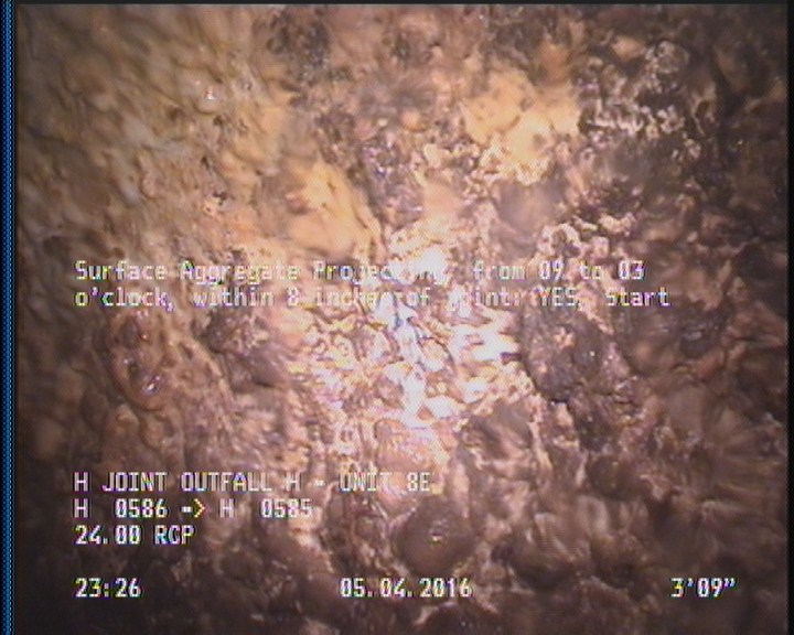 Surface Aggregate Projecting, from 09 to 03 o'clock, within 8 inches of joint: YES, Start