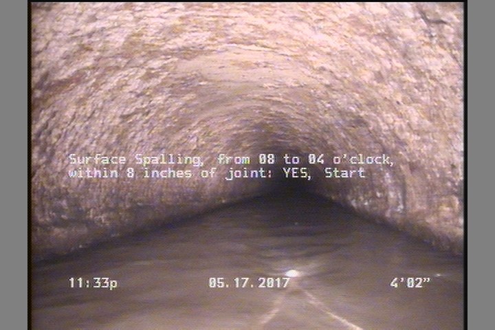 Surface Spalling, from 08 to 04 o'clock, within 8 inches of joint: YES, Start