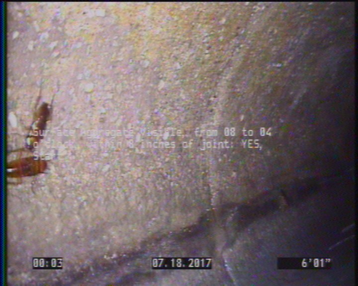 Surface Aggregate Visible, from 08 to 04 o'clock, within 8 inches of joint: YES, Start