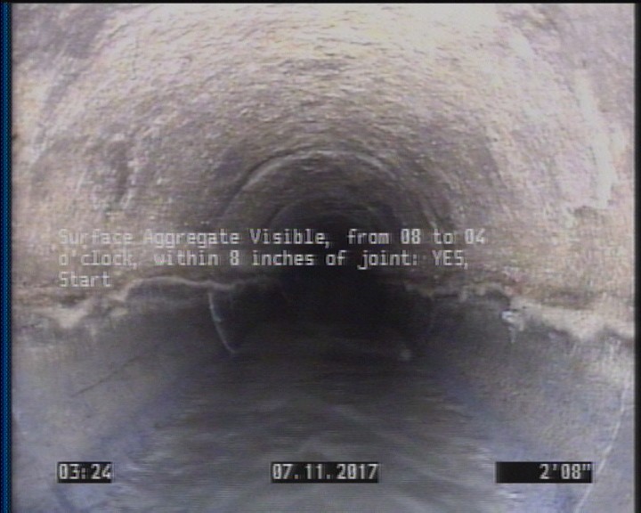 Surface Aggregate Visible, from 08 to 04 o'clock, within 8 inches of joint: YES, Start