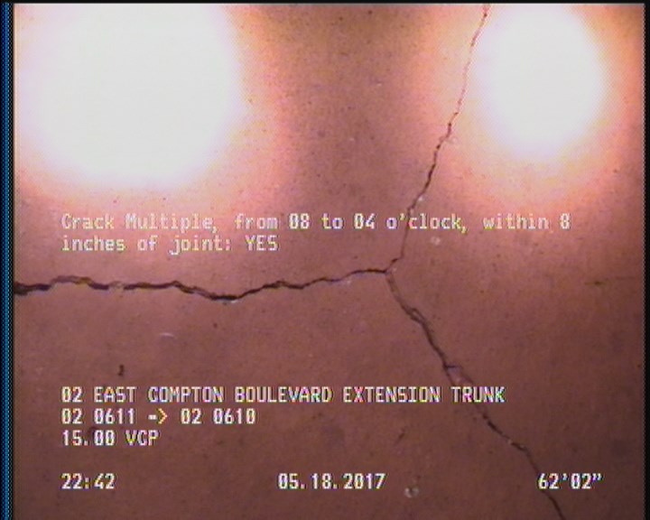 Crack Multiple, from 08 to 04 o'clock, within 8 inches of joint: YES